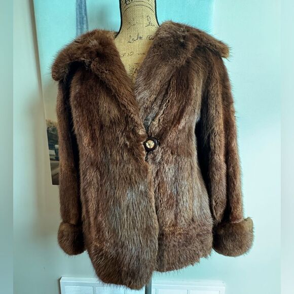 Real Fur Coat size M - Picture 1 of 8